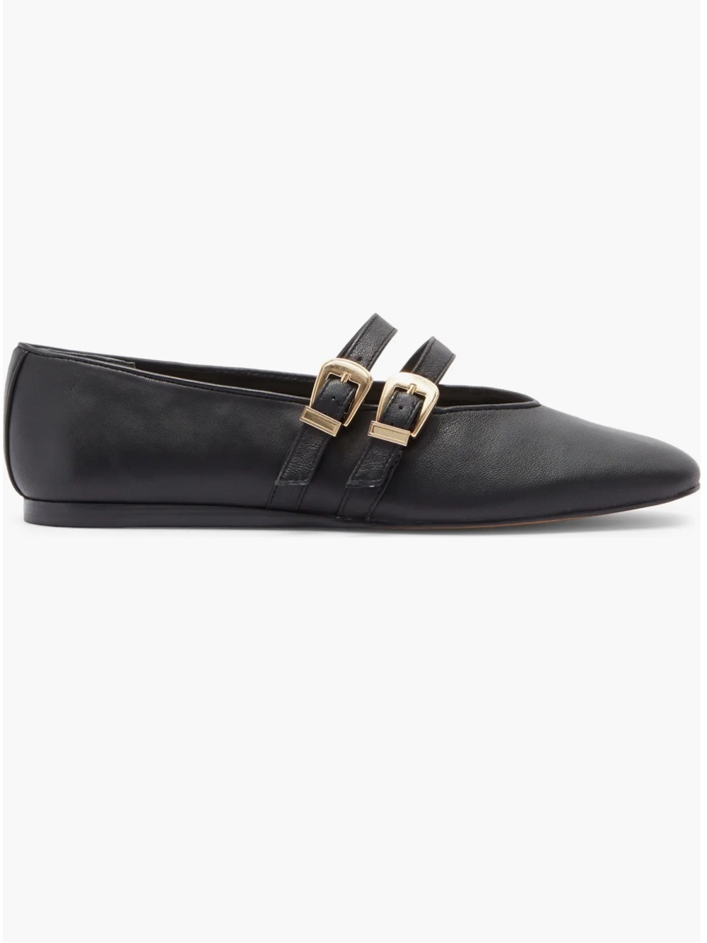 Dolce Vita Baylee Mary Jane Flats in Black Leather